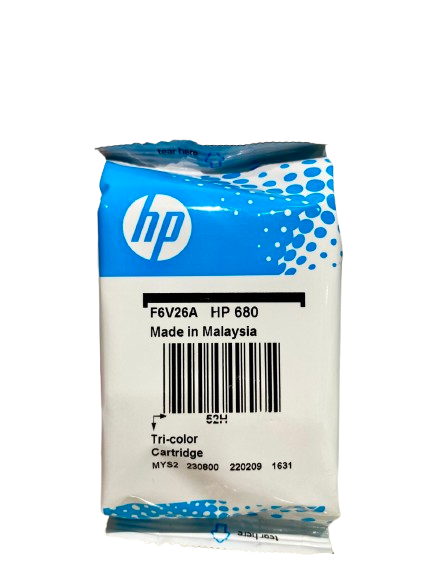 HP 680 | TRI-COLOR | CARTIDGE | F6V26A | DAMAGE BOX |  6 MONTHS WARRANTY INK