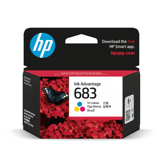HP 683  (7FP38ZA) |TRI-COLOR | ORIGINAL INK ADVANTAGE CARTRIDGE | HP THERMAL INKJET | DYE-BASED | INK  PRINTER HEAD
