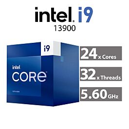 INTEL CORE I9 13900 | 24 CORE (8 P-CORES | 16 E-CORES) 32 THREADS | 5.6 GHZ | 4.2 GHZ | LGA 1700 | 36 MB SMART CACHE | 219W TDP | BOX-TYPE | 12 MONTHS WARRANTY | DESKTOP PROCESSOR