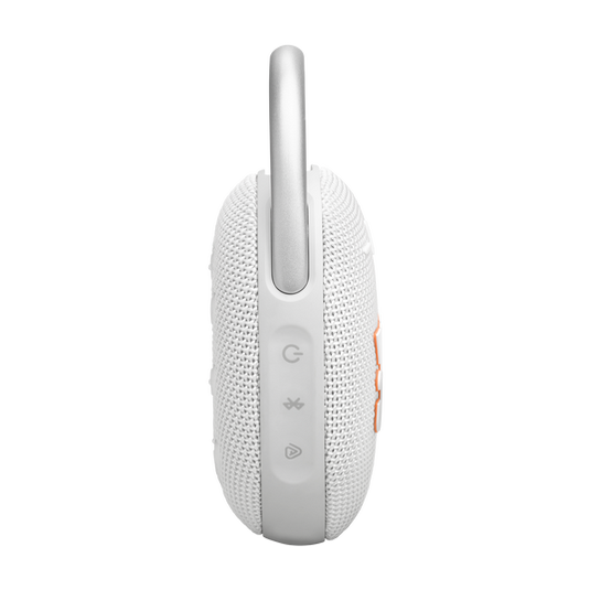 JBL CLIP 5 WHITE ULTRA PORTABLE BLUETOOTH SPEAKER | UP TO 12 HOURS OF PLAYTIME PLUS| WATER PROOF AND DUST PROOF|