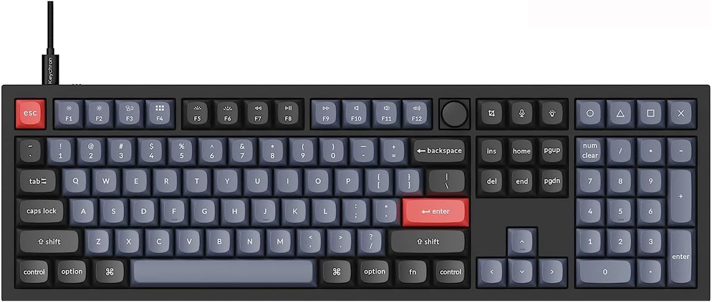 KEYCHRON Q6C2 CUSTOM MECHANICAL KEYBOARD 100 LAYOUT RGB BACKLIGHT Keychron q6c2 custom mechanical keyboard 100 layout rgb backlight