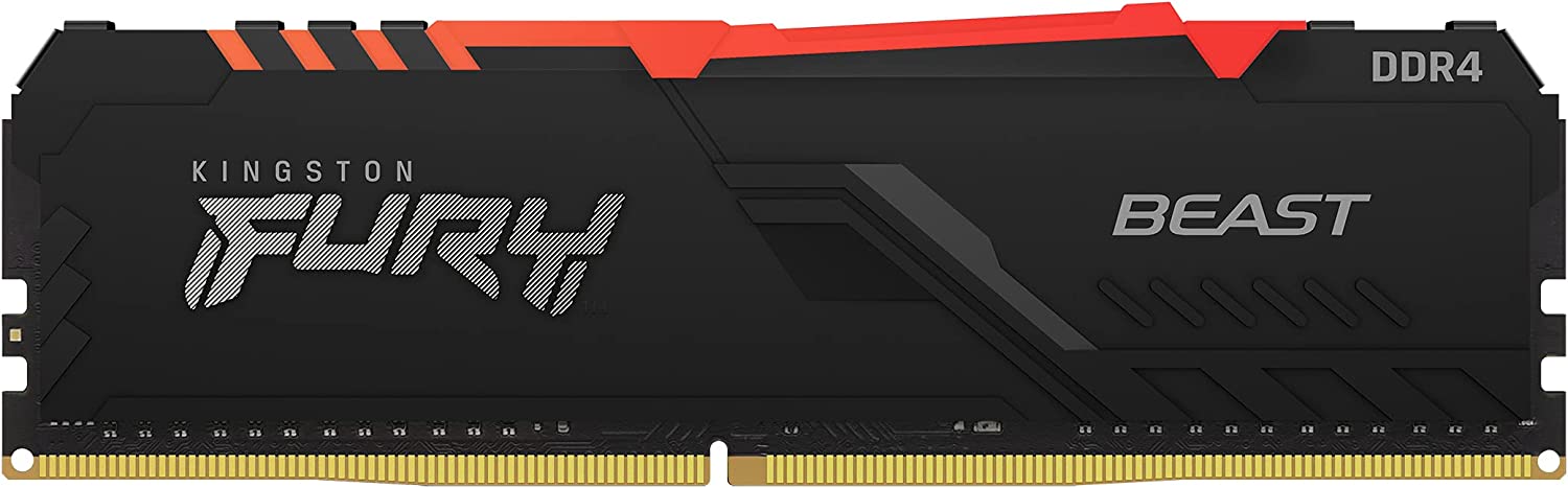 KINGSTON 16GB 3600MHZ DDR4 CL17 DIMM (KIT OF 2) FURY BEAST RGB MEMORY-MEMORY-Makotek Computers