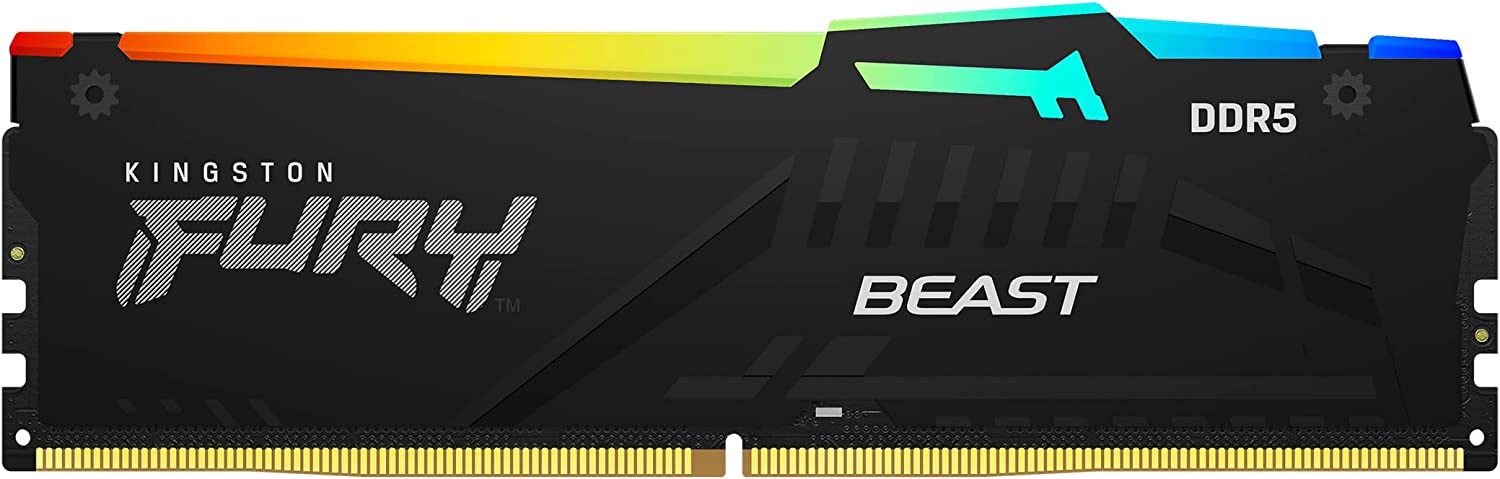 KINGSTON FURY BEAST RGB 16GB 5200MT/S DDR5 CL40 DIMM (KIT OF 2) MEMORY-MEMORY-Makotek Computers