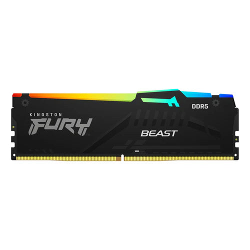 KINGSTON KF556C40BBA-16 FURY BEAST RGB 16GB BLACK DDR5 | 16GB (1X16GB) | 5600 MHZ | CL40 | WITH HEAT SPREADER | UDIMM | 12 MONTHS WARRANTY MEMORY
