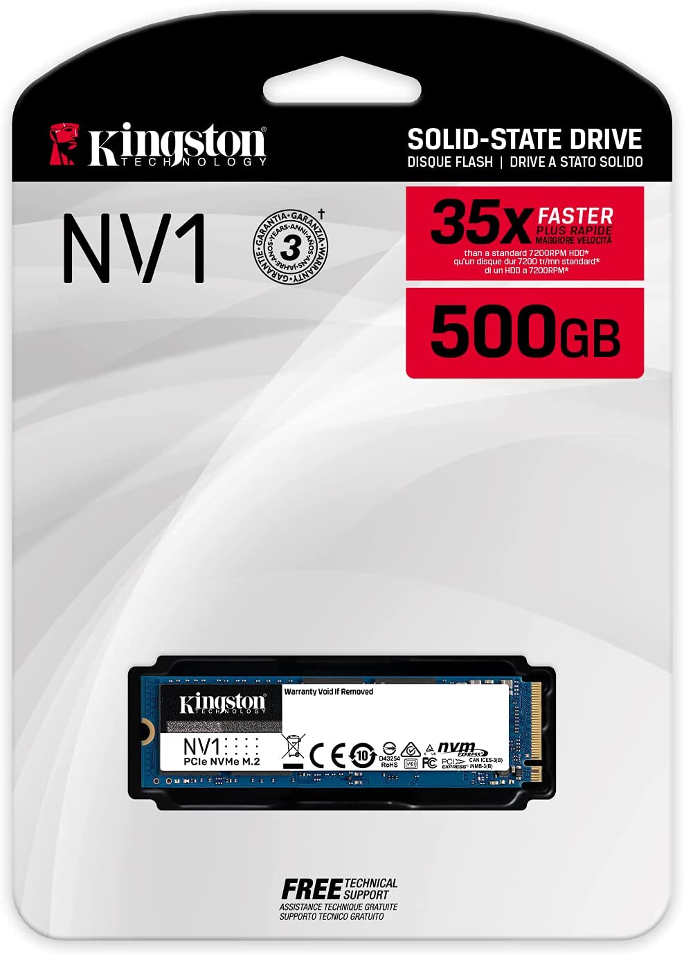 KINGSTON NV1 500GB NVME M.2 SSD-SOLID STATE DRIVE-Makotek Computers
