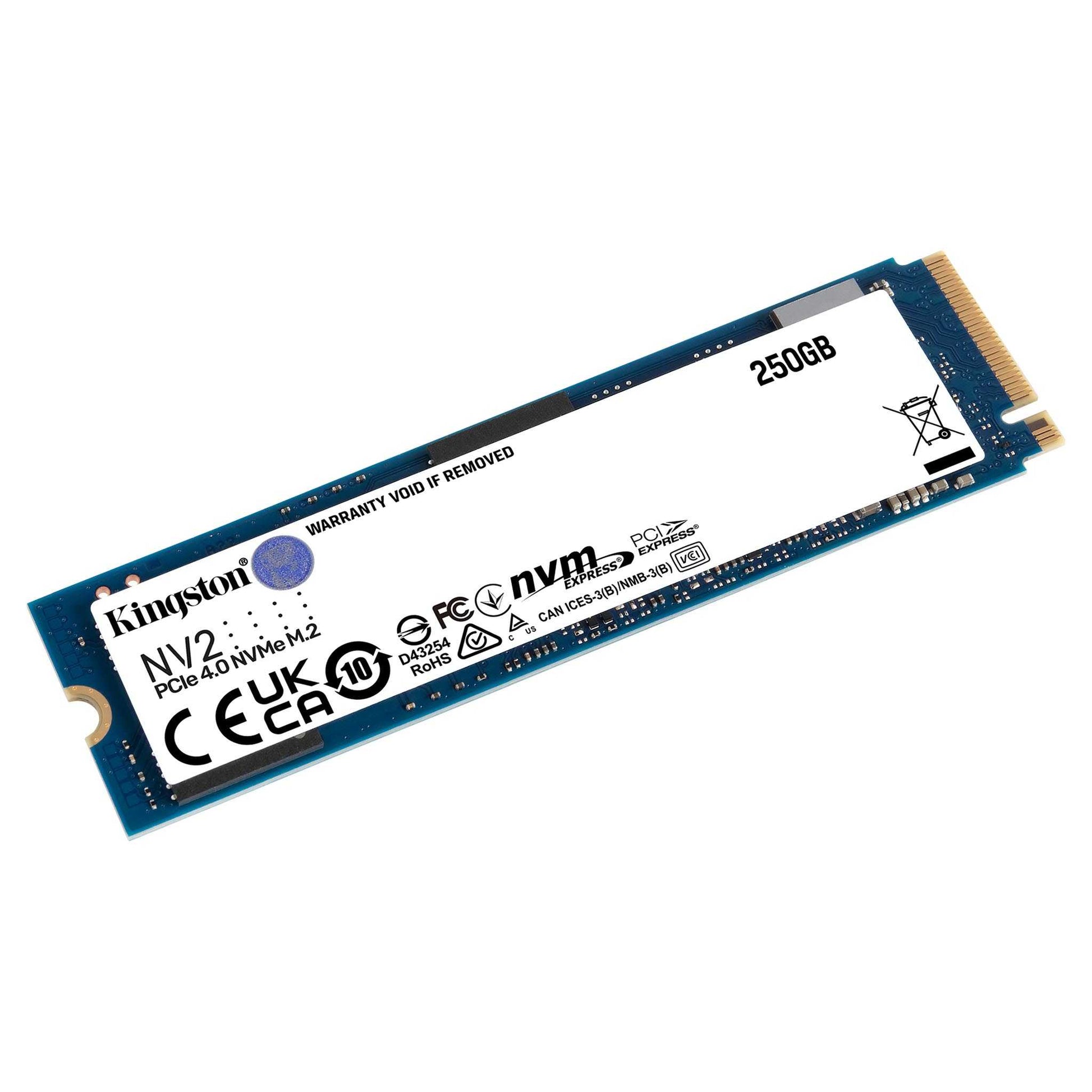 KINGSTON 250GB NV2 PCIE 4.0 x4 NVME M.2 2280 SSD-SOLID STATE DRIVE-Makotek Computers