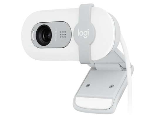 LOGITECH BRIO 100 FULL HD WEBCAM | 1080P | AUTO-LIGHT BALANCE | INTEGRATED PRIVACY SHUTTER | BUILT-IN MIC | WHITE | 6 MONTHS WARRANTY WEBCAM