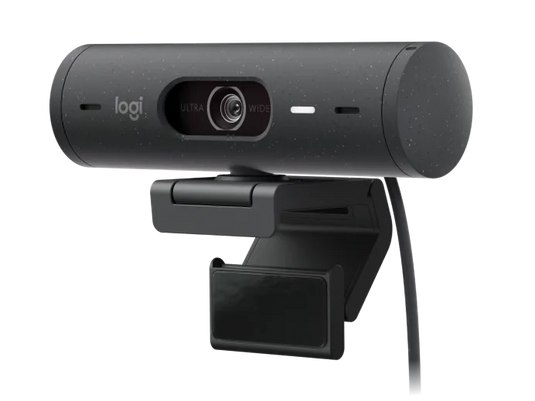 LOGITECH BRIO 500 GRAPHITE | FULL HD 1080P WEBCAM | WITH LIGHT CORRECTION | AUTO-FRAMING AND SHOW MODE |1080P/30FPS (1920X1080 PX) | 4MP WEBCAM
