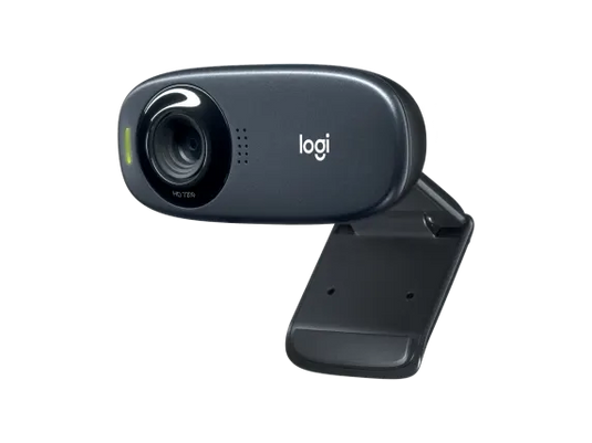 LOGITECH C310 | 720P | 30 FPS | BUILT-IN MIC | 60∞ FOV | BLACK CAMERA