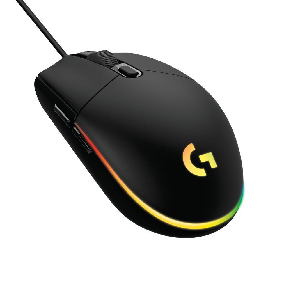 LOGITECH G102 LIGHTSYNC BLACK GAMING MOUSE-MOUSE-Makotek Computers