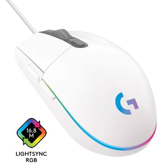 LOGITECH G102 LIGHTSYNC RGB GAMING WHITE MOUSE-MOUSE-Makotek Computers