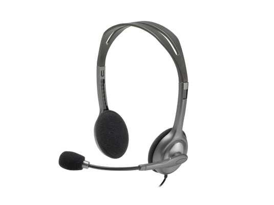 LOGITECH H110 WIRED STEREO HEADSET | 3.5MM DUAL PLUG COMPUTER  HEADSET