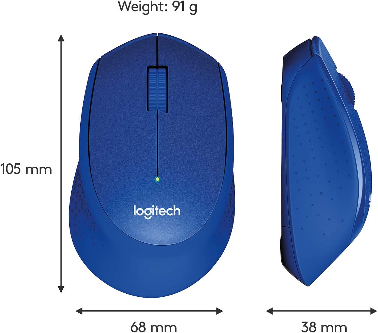 LOGITECH M331 SILENT PLUS BLUE WIRELESS MOUSE-MOUSE-Makotek Computers