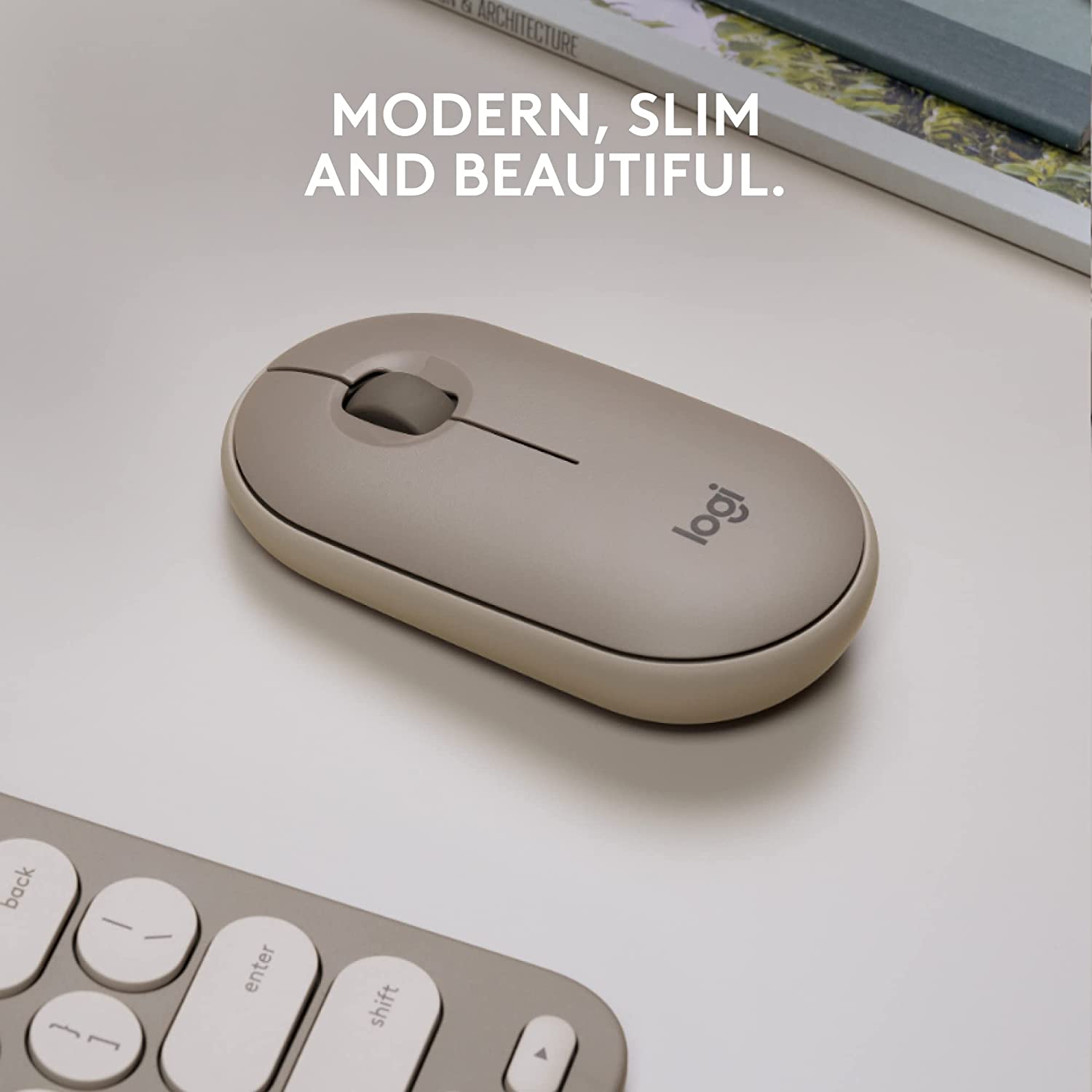 LOGITECH M350 PEBBLE WIRELESS SAND MOUSE-MOUSE-Makotek Computers