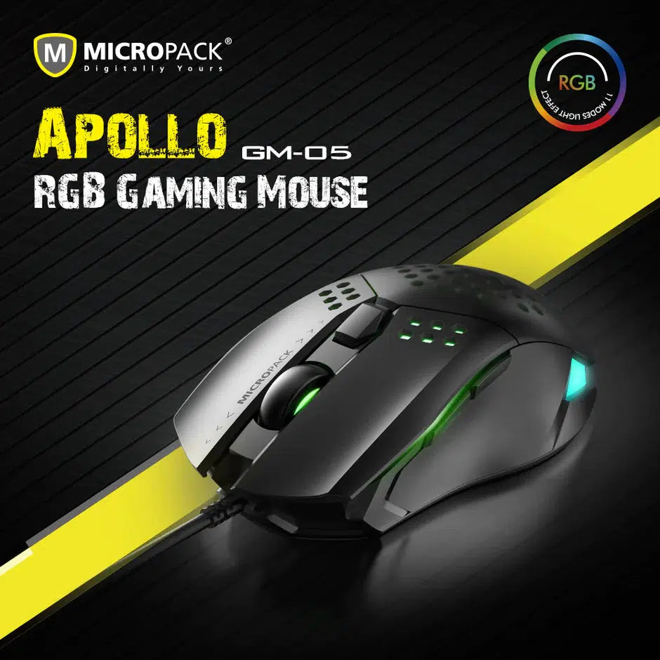 MICROPACK DIGITAL YOURS APOLLO GM05 RGB GAMING MOUSE-MOUSE-Makotek Computers