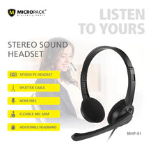 Load image into Gallery viewer, MICROPACK DIGITAL YOURS MHP01 STEREO SURROUND 3.5MM MULTI DEVICE HEADSET-HEADSET-Makotek Computers
