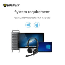 Load image into Gallery viewer, MICROPACK DIGITAL YOURS MHP01 STEREO SURROUND 3.5MM MULTI DEVICE HEADSET-HEADSET-Makotek Computers
