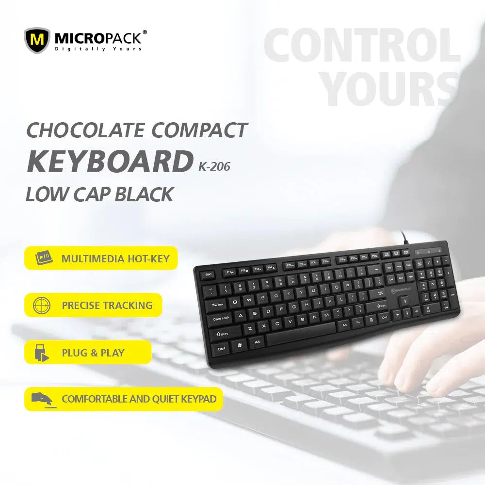 MICROPACK K-206 WIRED KEYBOARD-KEYBOARD-Makotek Computers