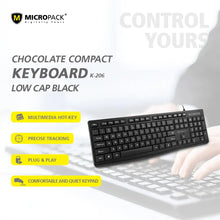 Load image into Gallery viewer, MICROPACK K-206 WIRED KEYBOARD-KEYBOARD-Makotek Computers
