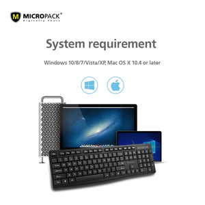 MICROPACK K-206 WIRED KEYBOARD-KEYBOARD-Makotek Computers