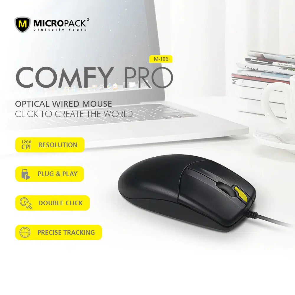 MICROPACK M106 OPTICAL WIRED MOUSE-MOUSE-Makotek Computers