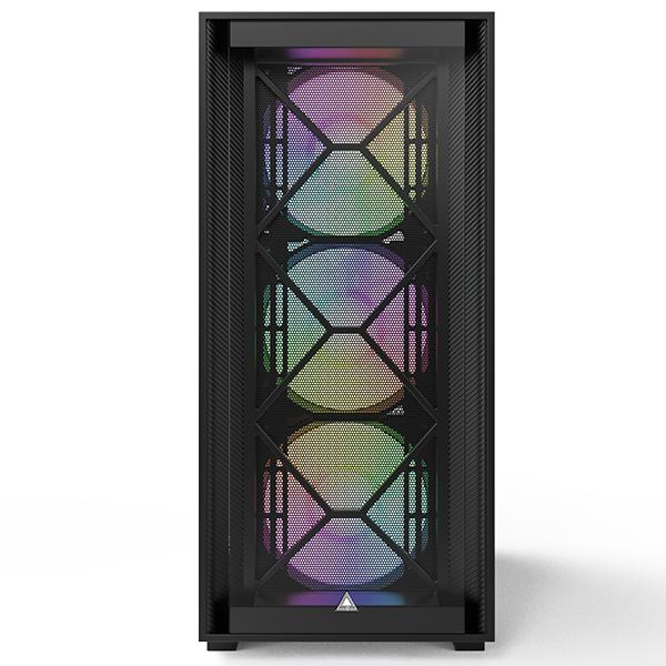 MONTECH AIR 1000 PREMIUM BLACK WITH 3x140MM ARGB FAN AND 1x120MM ARGB FAN CASE-CASE-Makotek Computers