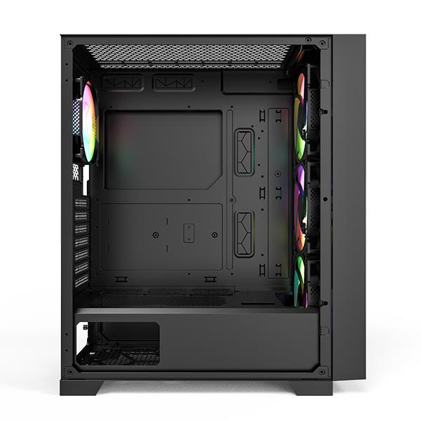 MONTECH AIR 1000 PREMIUM BLACK WITH 3x140MM ARGB FAN AND 1x120MM ARGB FAN CASE-CASE-Makotek Computers