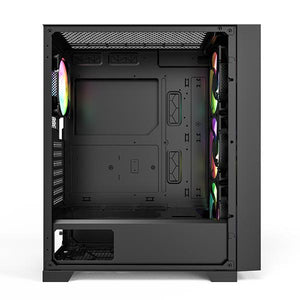 MONTECH AIR 1000 PREMIUM BLACK WITH 3x140MM ARGB FAN AND 1x120MM ARGB FAN CASE-CASE-Makotek Computers