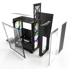 Load image into Gallery viewer, MONTECH AIR 1000 PREMIUM BLACK WITH 3x140MM ARGB FAN AND 1x120MM ARGB FAN CASE-CASE-Makotek Computers
