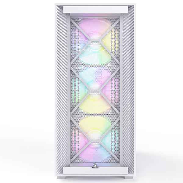 MONTECH AIR 1000 PREMIUM WHITE WITH 3x140MM ARGB FAN AND 1x120MM ARGB FAN CASE-CASE-Makotek Computers