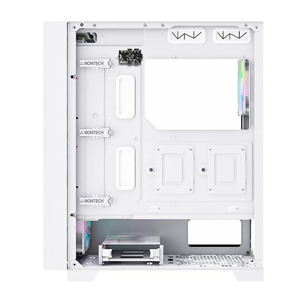 MONTECH AIR 1000 PREMIUM WHITE WITH 3x140MM ARGB FAN AND 1x120MM ARGB FAN CASE-CASE-Makotek Computers