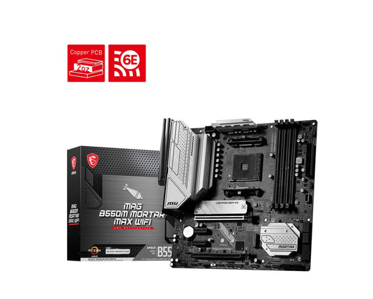 MSI MAG B550M MORTAR MAX WIFI MOTHERBOARD-MOTHERBOARD-Makotek Computers