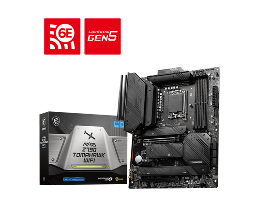 MSI MAG-Z790-TOMAHAWK-WIFI | 4 DIMM SLOTS | DDR5 | PCI-E 5.0 X 16 | PCI-E M.2 4.0 | 2.5 GB LAN | INTEL WIFI 6E | REALTEK ALC4080 | LGA 1700 | 12 MONTHS WARRANTY | MOTHERBOARD