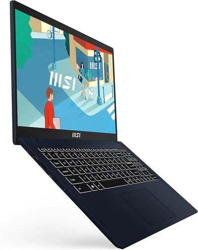 MSI MODERN 15 B7M-268PH | AMD RYZEN 5 7530U | 16GB DDR4 3200MHZ RAM | RX VEGA GRAPHICS | 512GB NVME SSD | STAR BLUE | WINDOWS 11 OS | MSI SLEEVE BAG | 12 MONTHS WARRANTY | LAPTOP