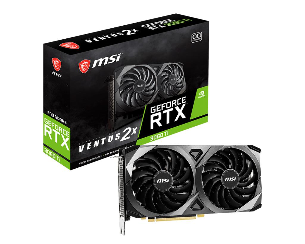 MSI RTX 3060 TI VENTUS 2X 8GB GDDR6X OC DUAL FAN GRAPHICS CARD-GRAPHICS CARD-Makotek Computers