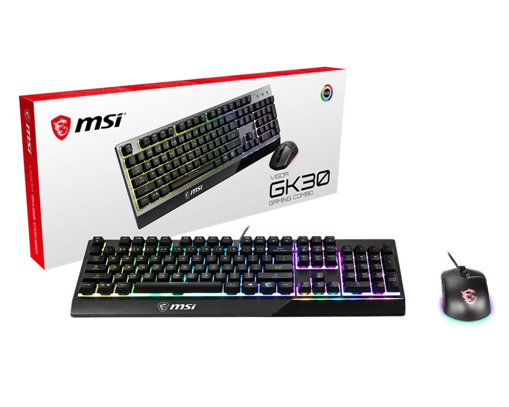 MSI VIGOR GK30 WHITE COMBO KEYBOARD AND MOUSE-KEYBOARD-Makotek Computers