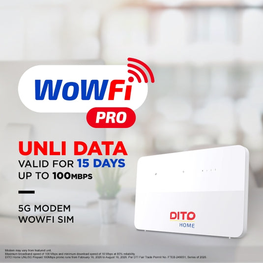 DITO WOWFIPRO H150-370 | 4G & 5G  | 2.4 GHZ | UP TO 100MBPS |  12 MONTHS WARRANTY ROUTER