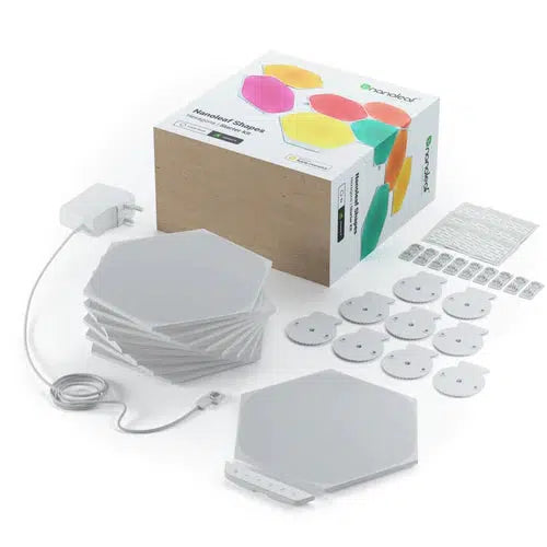 NANOLEAF SHAPES NL42-0002HX-9PK HEXAGON STARTER KIT 9 LIGHT PANELS-ACCESSORIES-Makotek Computers