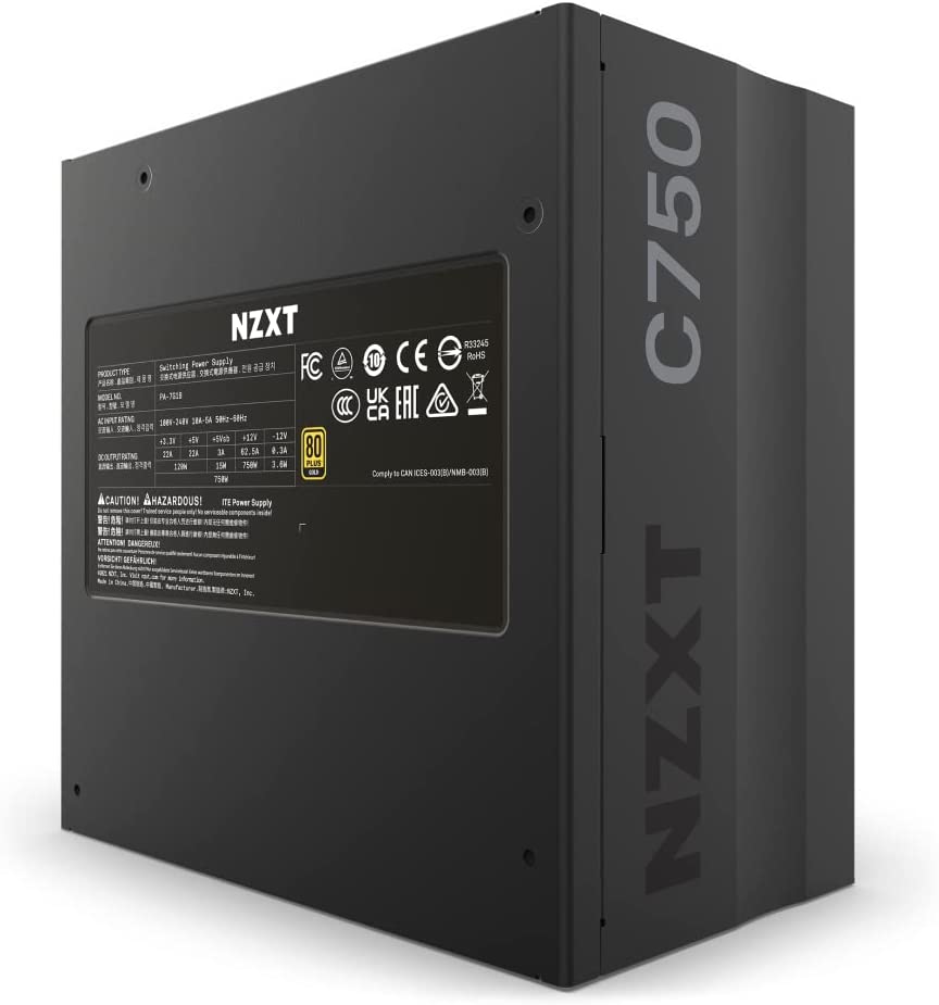 NZXT C750 GOLD 750W 80+ FULL MODULAR PA-7G1BB-US POWER SUPPLY-POWER SUPPLY-Makotek Computers