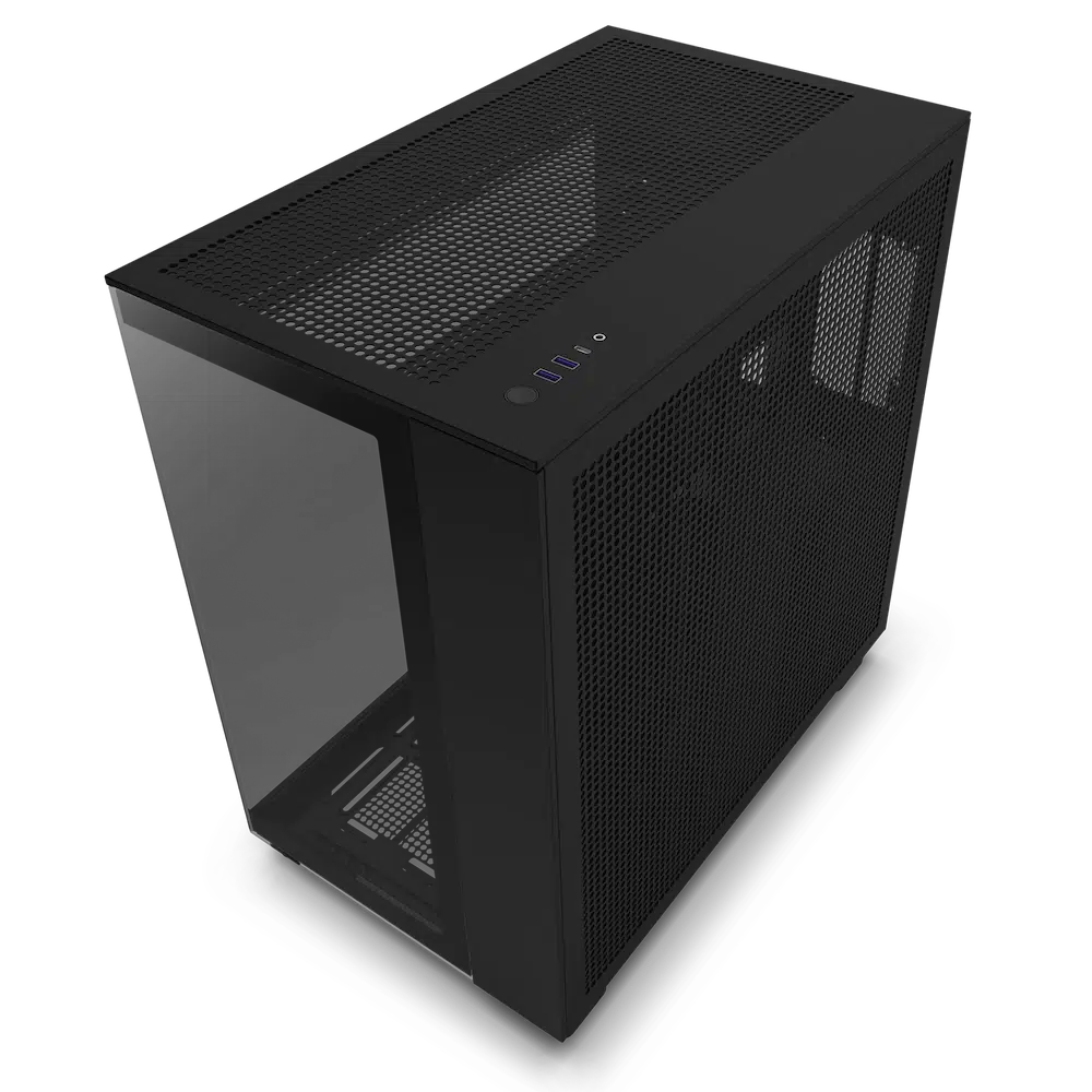 NZXT H9 FLOW MATTE BLACK DUAL CHAMBER MID TOWER CASE-CASE-Makotek Computers