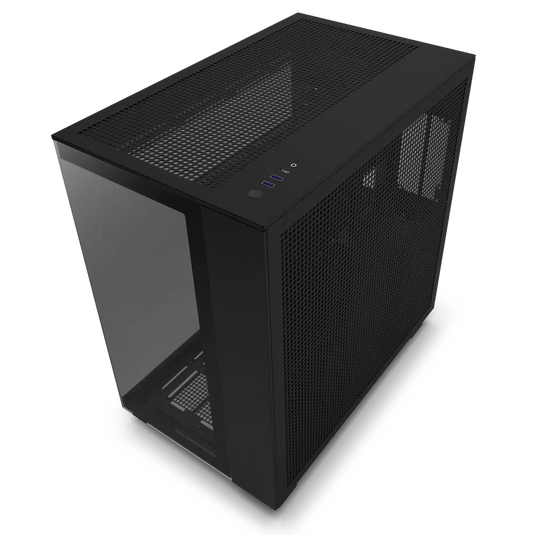 NZXT H9 FLOW MATTE BLACK DUAL CHAMBER MID TOWER CASE-CASE-Makotek Computers