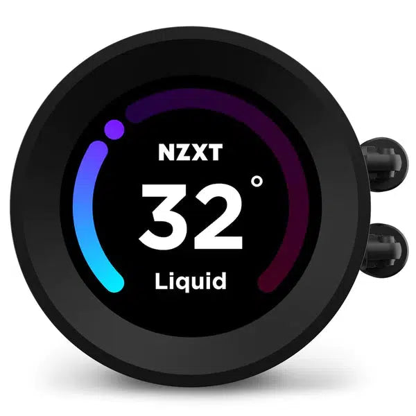 NZXT ELITE 240 MATTE BLACK 240MM WITH LCD DISPLAY AIO LIQUID COOLER-LIQUID COOLER-Makotek Computers