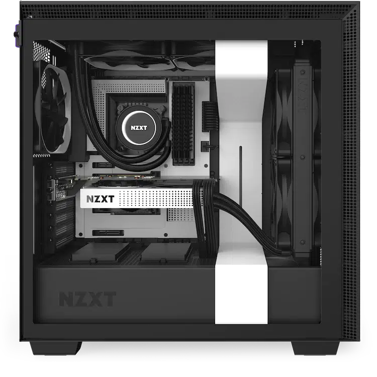 NZXT H710 CA-H710B-W1 WHITE MID TOWER TEMPERED GLASS CASE-PC CASE-Makotek Computers