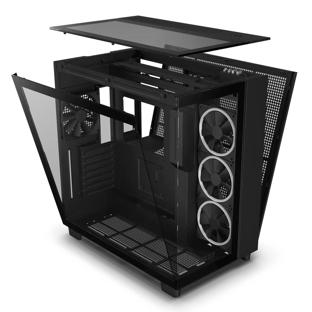 NZXT H9 ELITE MATTE BLACK DUAL CHAMBER MID TOWER CASE-CASE-Makotek Computers