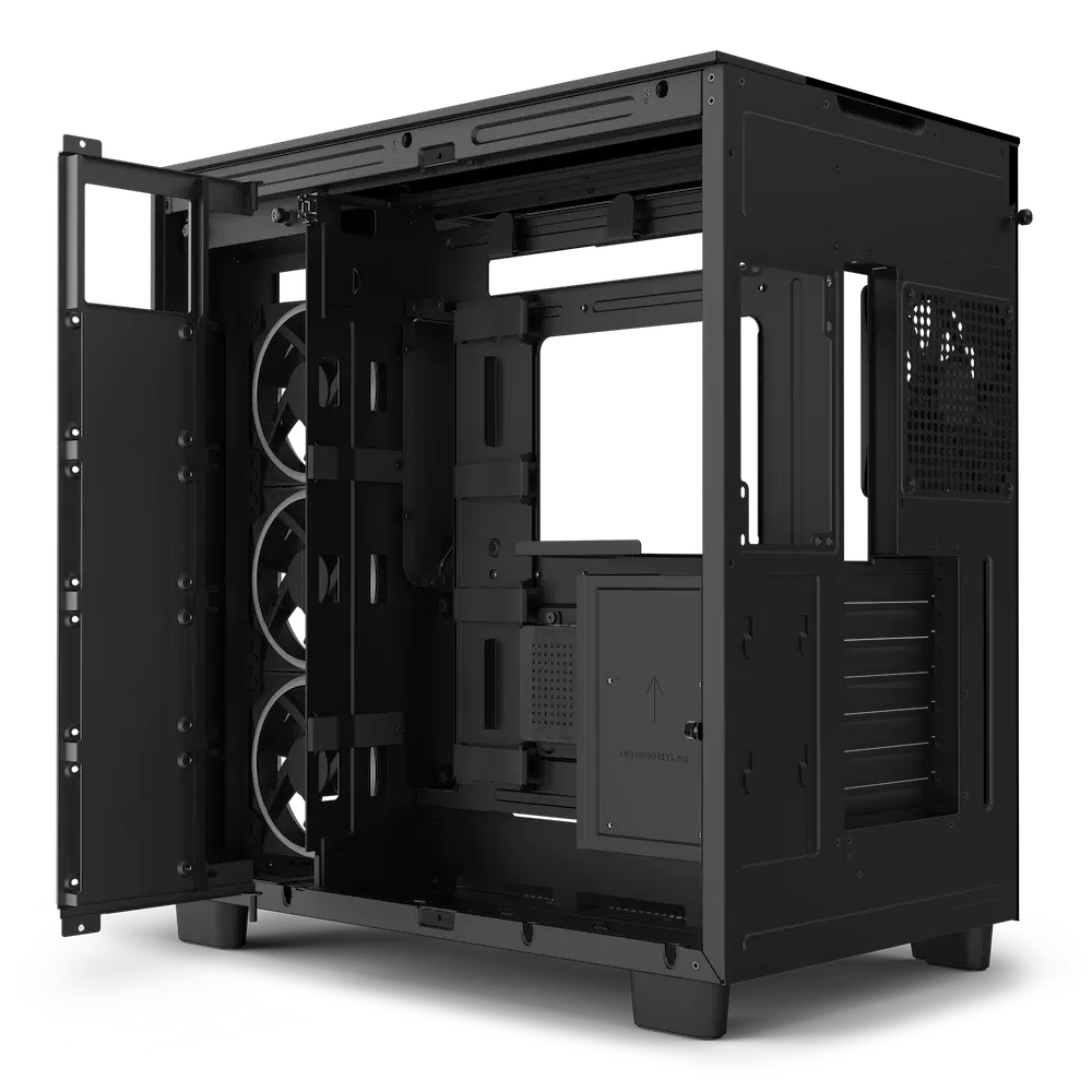 NZXT H9 ELITE MATTE BLACK DUAL CHAMBER MID TOWER CASE-CASE-Makotek Computers