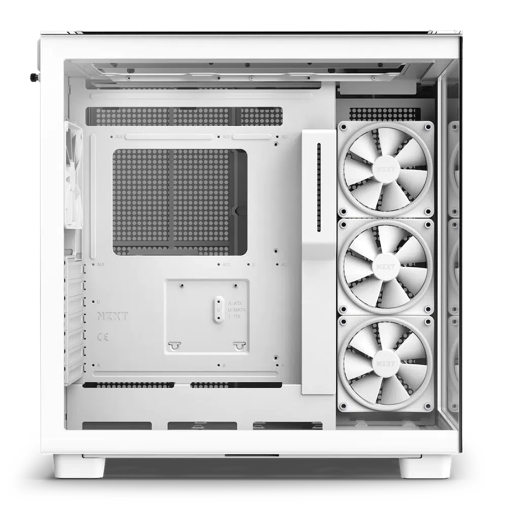 NZXT H9 ELITE MATTE WHITE DUAL CHAMBER MID TOWER CASE-CASE-Makotek Computers