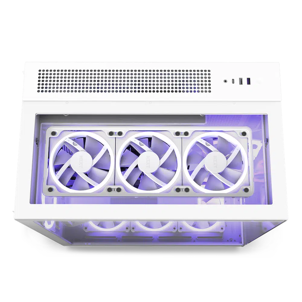 NZXT H9 ELITE MATTE WHITE DUAL CHAMBER MID TOWER CASE-CASE-Makotek Computers