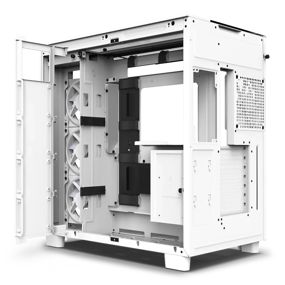 NZXT H9 ELITE MATTE WHITE DUAL CHAMBER MID TOWER CASE-CASE-Makotek Computers