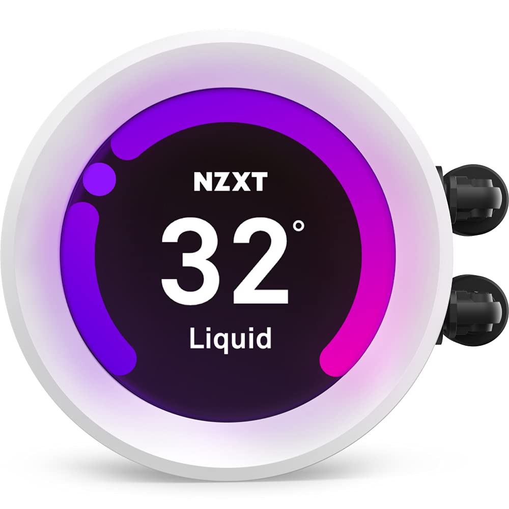 NZXT KRAKEN Z73 RGB 360MM - CUSTOMIZABLE LCD DISPLAY - IMPROVED PUMP - POWERED BY CAM V4 - RGB CONNECTOR - AER RGB 2 120MM RADIATOR FANS (3 INCLUDED) ‚Äì WHITE AIO RGB CPU LIQUID COOLER-LIQUID COOLER-Makotek Computers