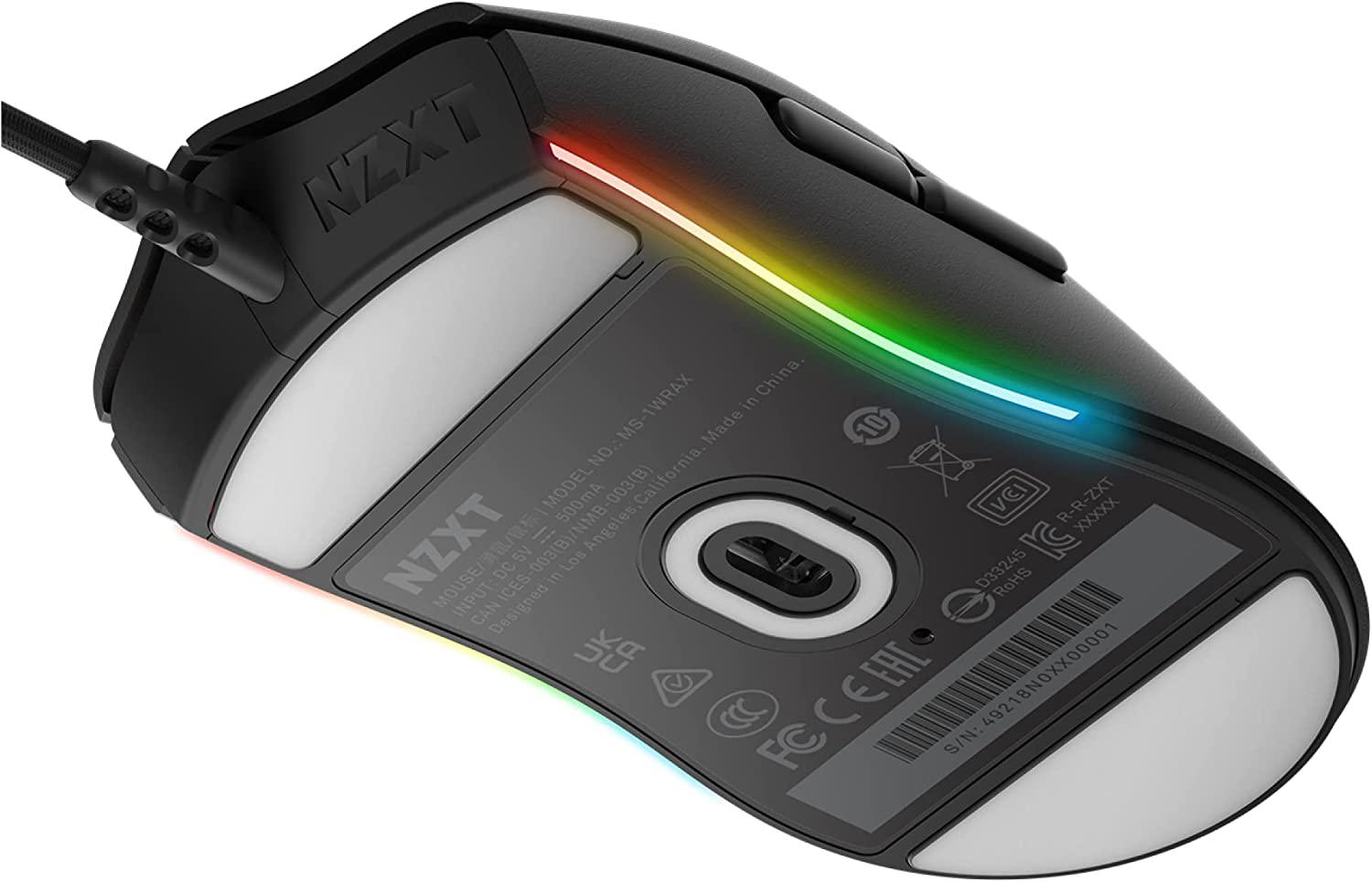 NZXT LIFT LIGHTWEIGHT AMBIDEXTROUS BLACK PC GAMING MOUSE-MOUSE-Makotek Computers